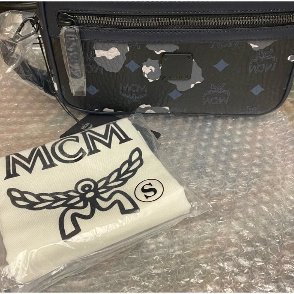 NEW MCM Small Aren Visetos Leather Crossbody Bag - Picture 9 of 12